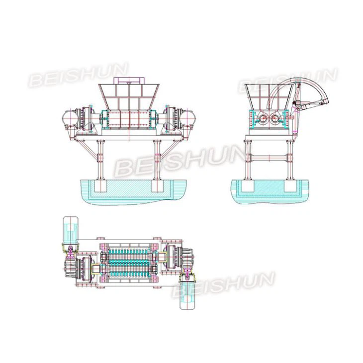 Waste tyre recycling machine